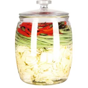 Big Size Glass Jar With Glass Lid For Food Storage 3