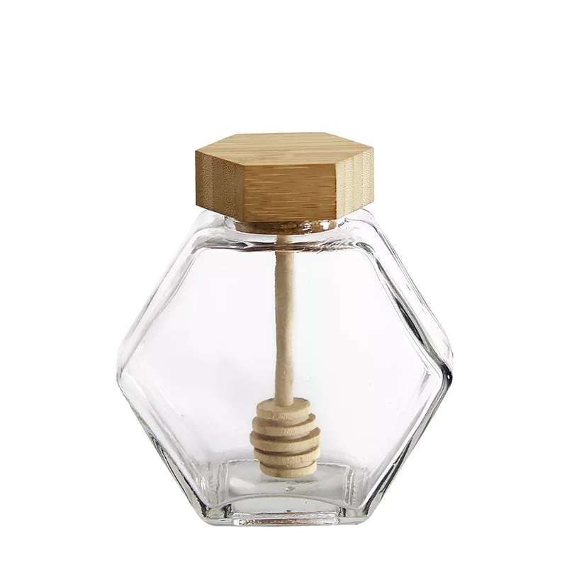 Honey Storage Jar With Bamboo Wooden Lids  (2)