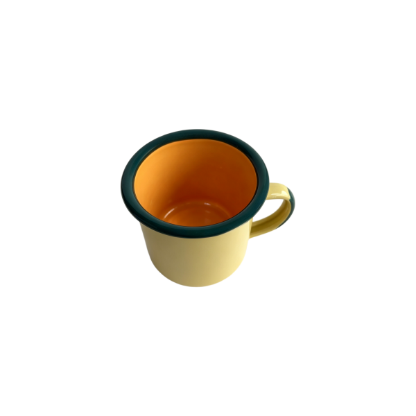 Hot Selling Custom Two tone Enamel Camping Mug Bulk 310ml Steel Enamel Coffee Tea Mug (5)