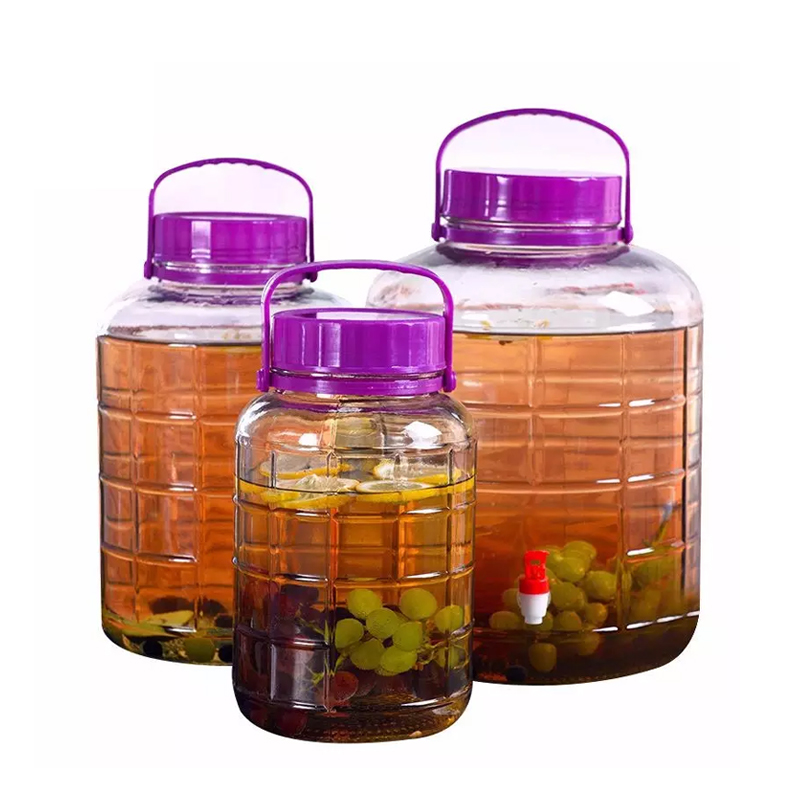 Innovative glass pickle storage tank with faucet switch (5)