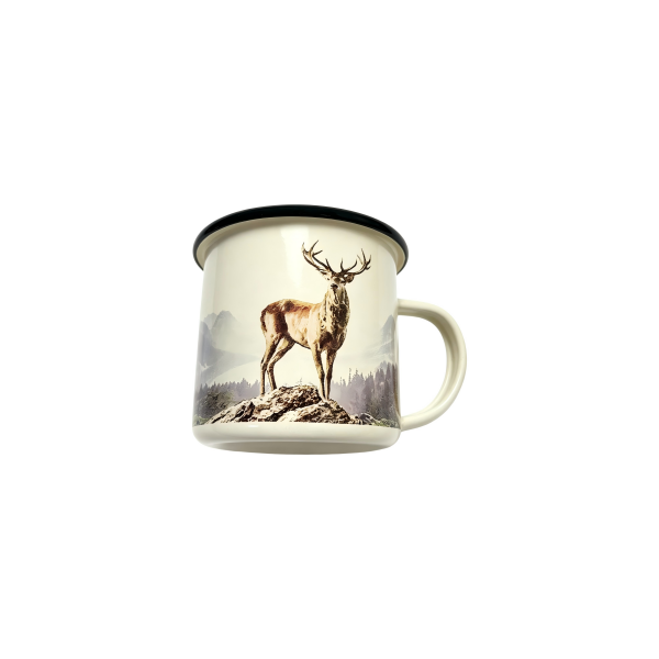 Large Custom Enamel Camping Mug Custom Logo Printed Ceramic Coffee Cup (1)