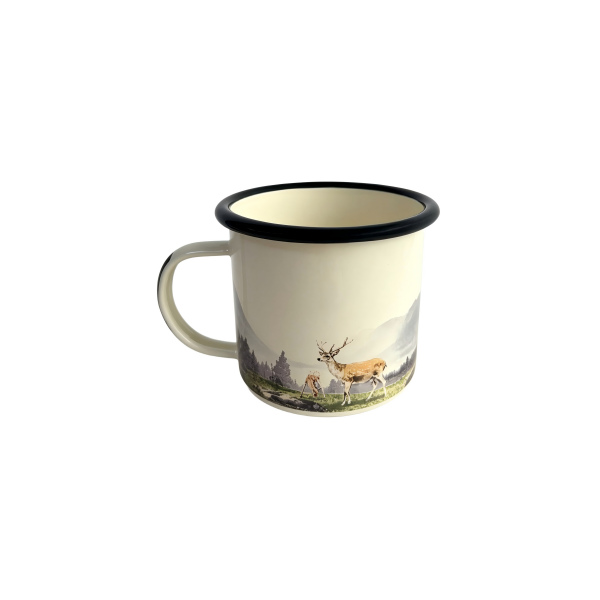 Large Custom Enamel Camping Mug Custom Logo Printed Ceramic Coffee Cup (4)