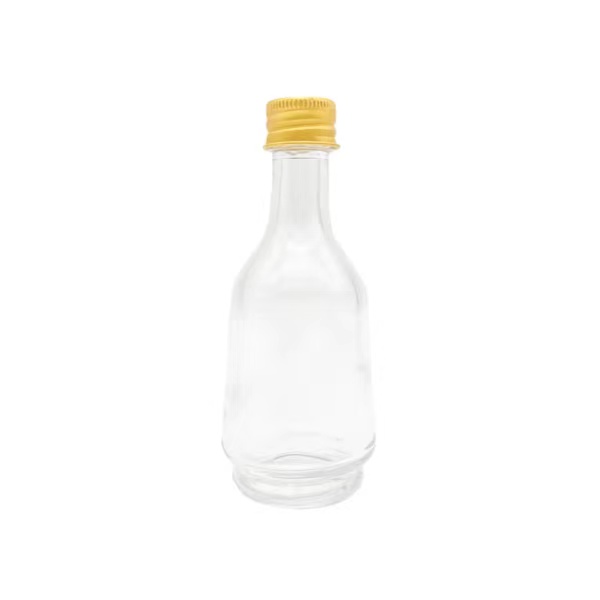 Small Clear Glass Bottles with Lids 2