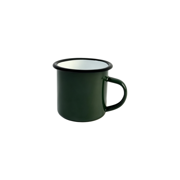 Wholesale Custom Dark Green Enamel Camping Mug  Bulk Steel Enamel Coffee Tea Mug (1)