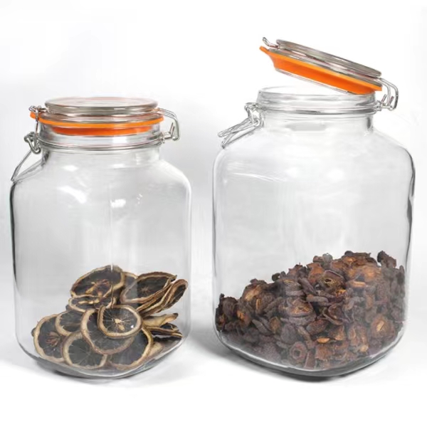 Wide Mouth Mason Jars with Clip Top Lids for Kitchen 3